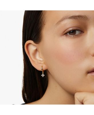 Gold Huggie Hoop Earrings - Angela