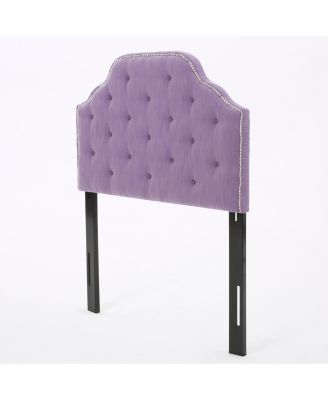 Diamond-Stitched Camelback Headboard With Nailhead Accents