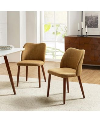 Melisa Dining Chair with Solid Wooden Legs,Set of 2