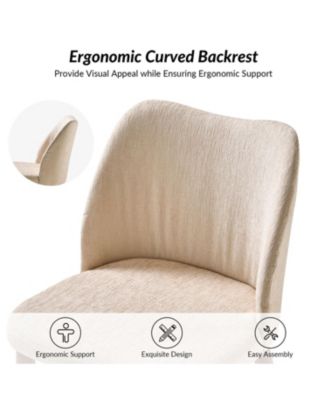 Melisa Dining Chair with Solid Wooden Legs,Set of 2