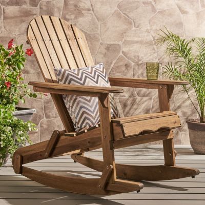 Streamdale Malibu Acacia Wood Adirondack Rocking Chair