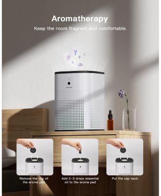 2-Pack Air Purifiers, H13 HEPA, 24dB Sleep Mode, Quiet Cleaner for Bedroom/Home, White & Black – Pet-Friendly