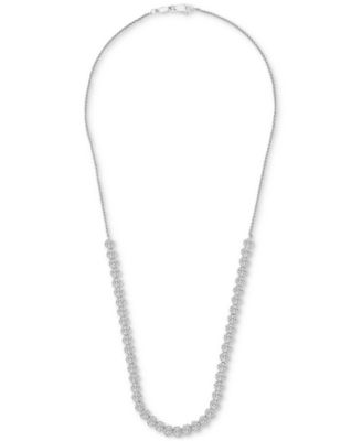 Diamond Four-Claw 17" Collar Necklace (4 ct. t.w.) in 14k White Gold, Created for Macy's