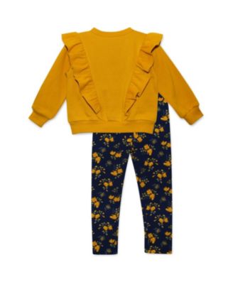 Baby Girls long sleeve top and Leggings, 2 piece Set