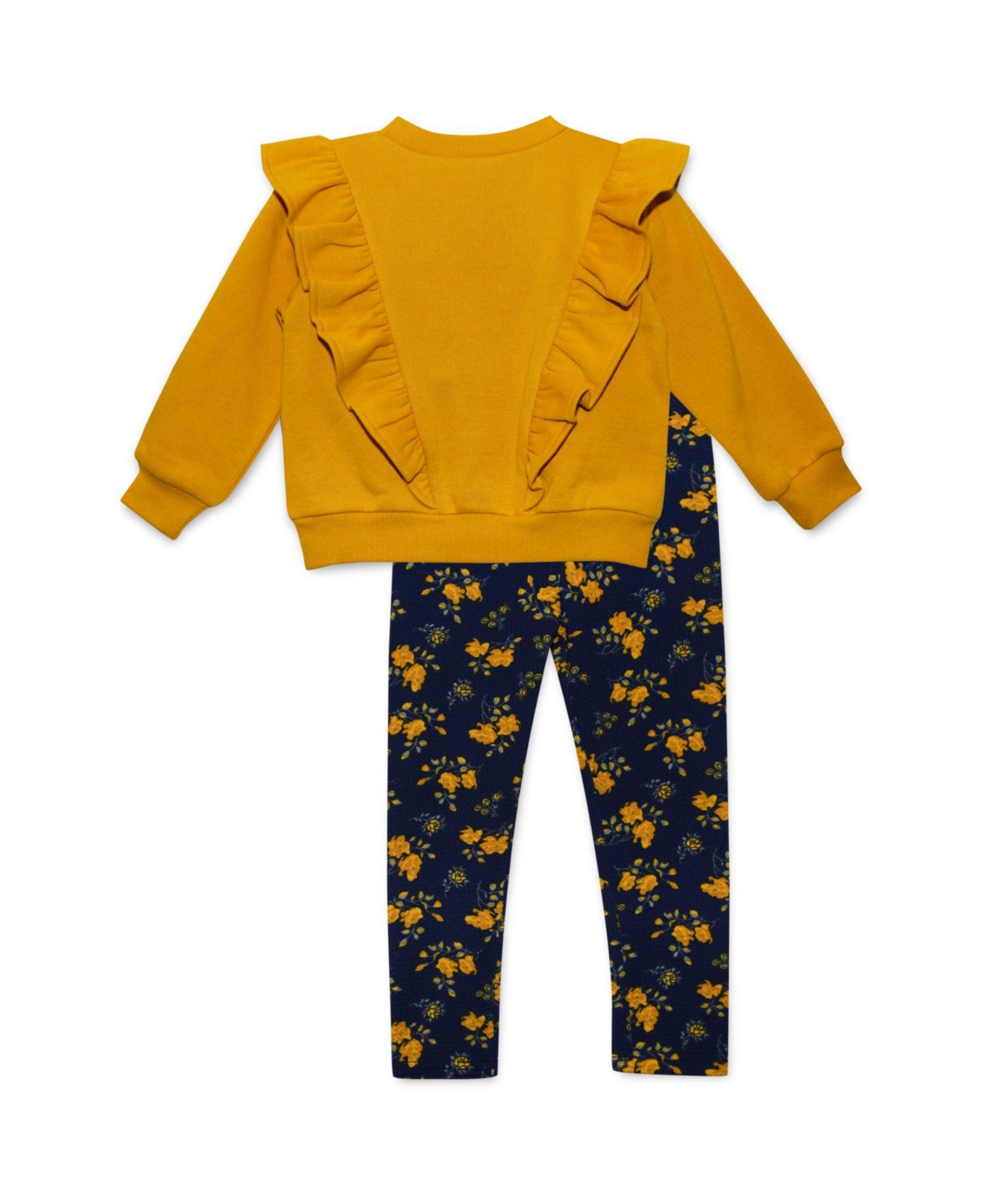 Blueberi Boulevard Baby Girls Long Sleeve Top And Leggings, 2 Piece Set In Multi