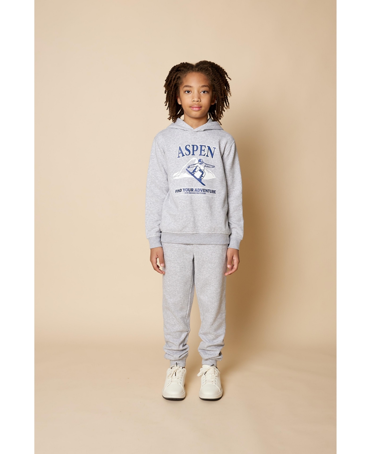 Brooks Brothers B By  Big Boys Fleece Sweatpant In Med Grey