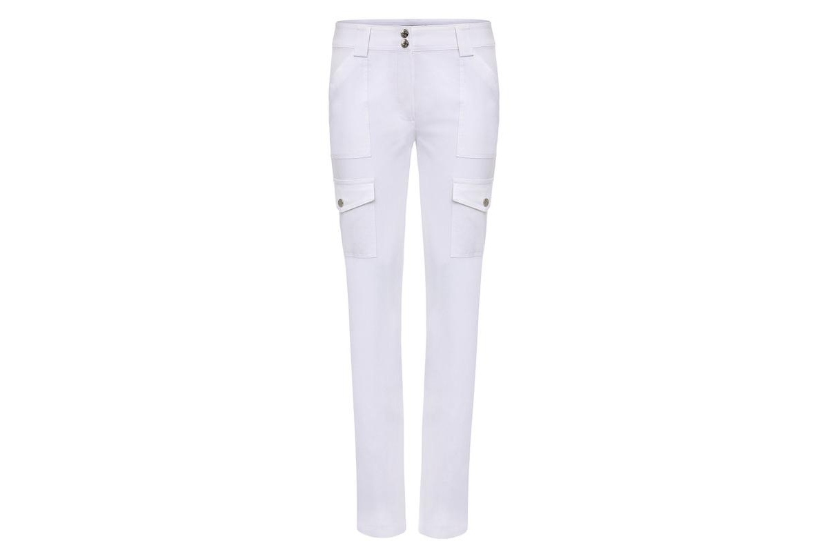 Anatomie Women's Kate Skinny Cargo Pant In White