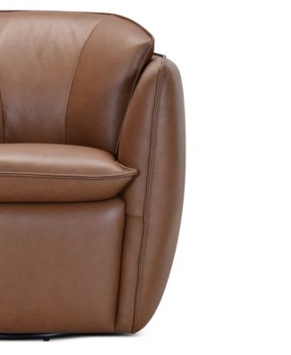 Kettner 32" Leather Swivel Chair, Created for Macy's