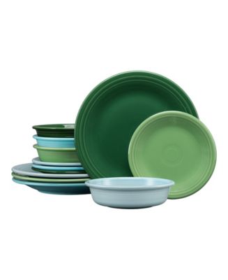 Fiesta Aegean Classic Rim 12 Pc. Dinnerware Set, Service For 4 - Macy's