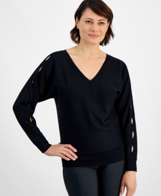 Women's Cutout-Sleeve Dolman Sweater,   Created for Macy's 