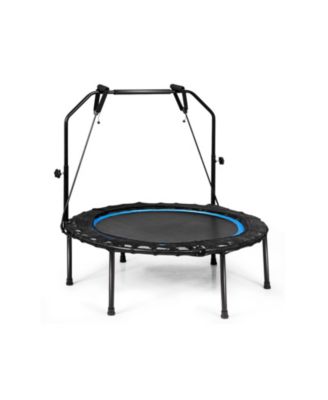 Foldable Fitness Rebounder with Adjustable Resistance Bands for Home Workouts