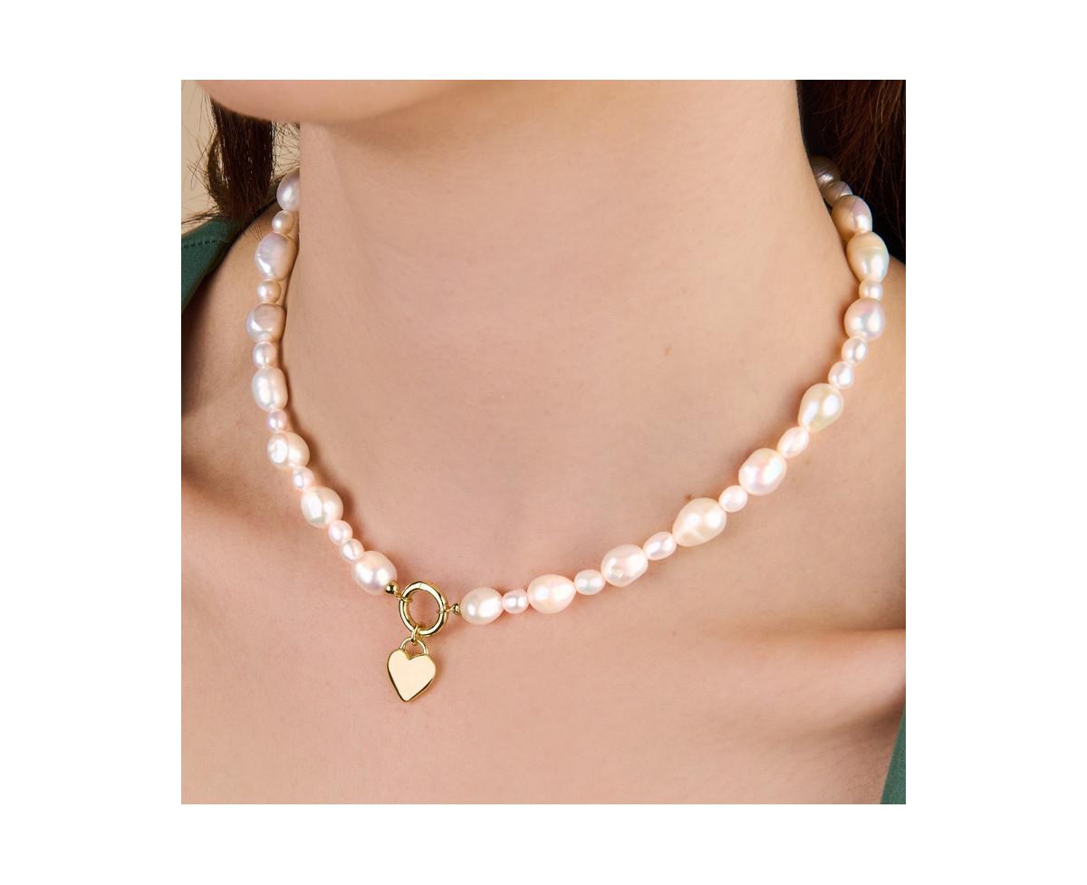 Little Sky Stone Ayla Sterling Silver Irregular Fresh Water BaroqueNecklace - Pearl