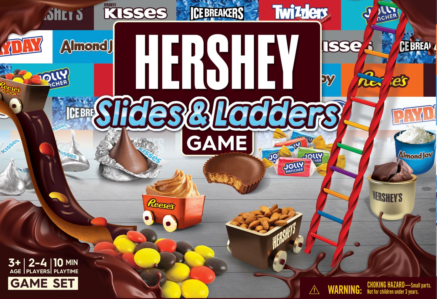 Детская настольная игра MasterPieces Puzzles Hershey Slides and Ladders Board Game, Ages 3+ — фото 1