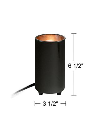 Can Mini Uplighting Indoor Accent Spot-Light Plug-In Floor Plant Home Decorative Art Desk Black Finish 6 1/2" High