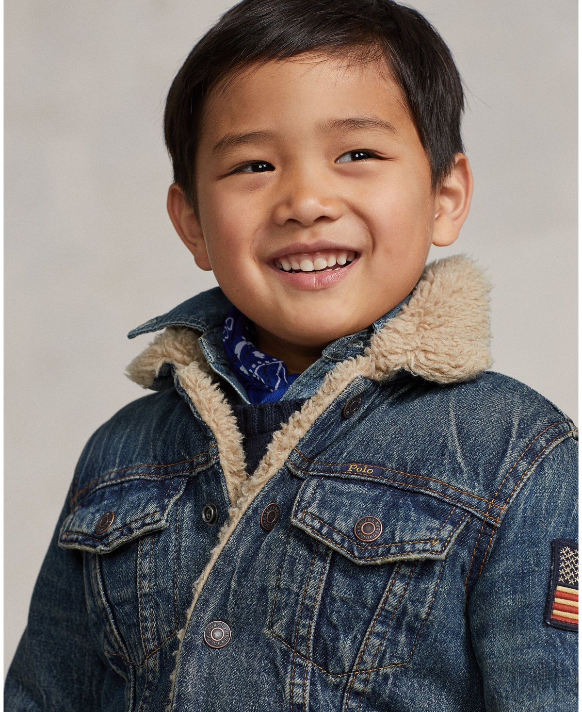 Polo Ralph Lauren Toddler And Little Boys Teddy Fleeceâlined Denim Trucker Jacket In Wills