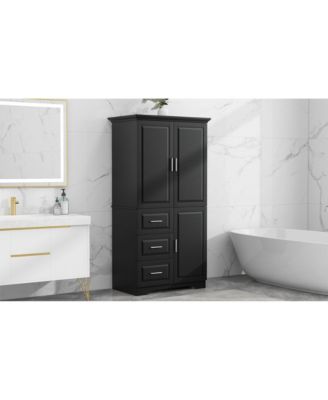 Streamdale Tall & Wide Storage Cabinet with 3 Drawers & Doors