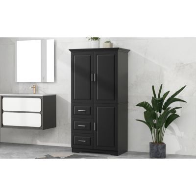 Streamdale Tall & Wide Storage Cabinet with 3 Drawers & Doors