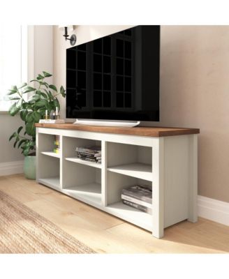 65" Wooden Fincastle 6 Cubby  Tv Stand For Up To 80" Tv'S