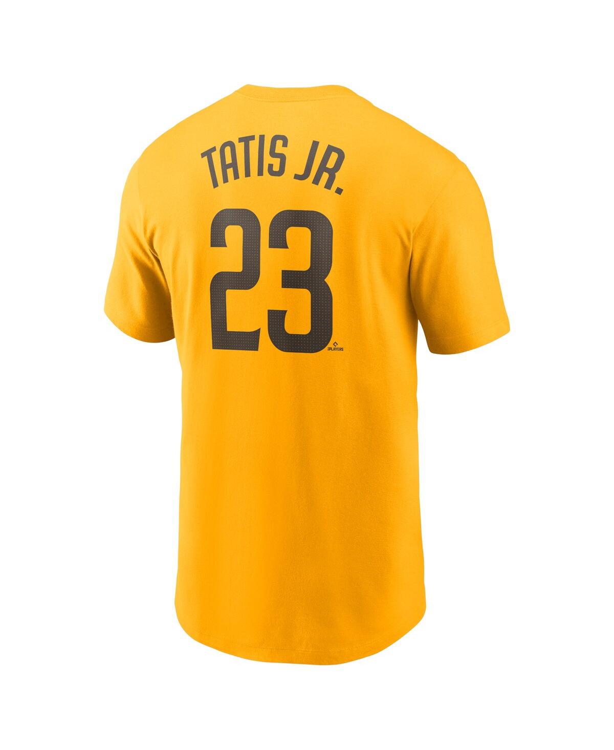 Nike Men's  Fernando Tatis Jr. Gold San Diego Padres Name And Number T-shirt In Gold