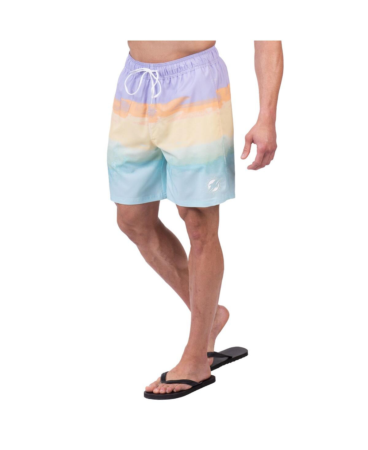 Shop G-iii Sports By Carl Banks Men's Miami Dolphins Perfect Game Volley Shorts In Multi