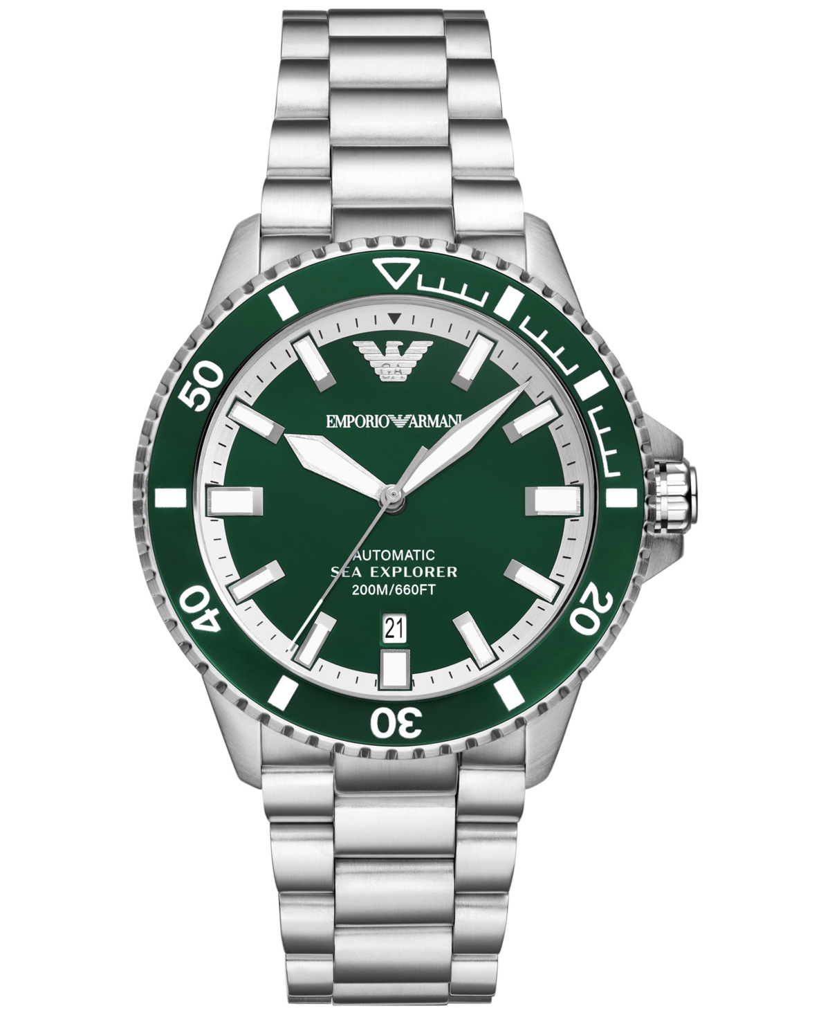 Emporio Armani Men's Sea Explorer Automatic Stainless Steel Bracelet Watch 42mm In No Color
