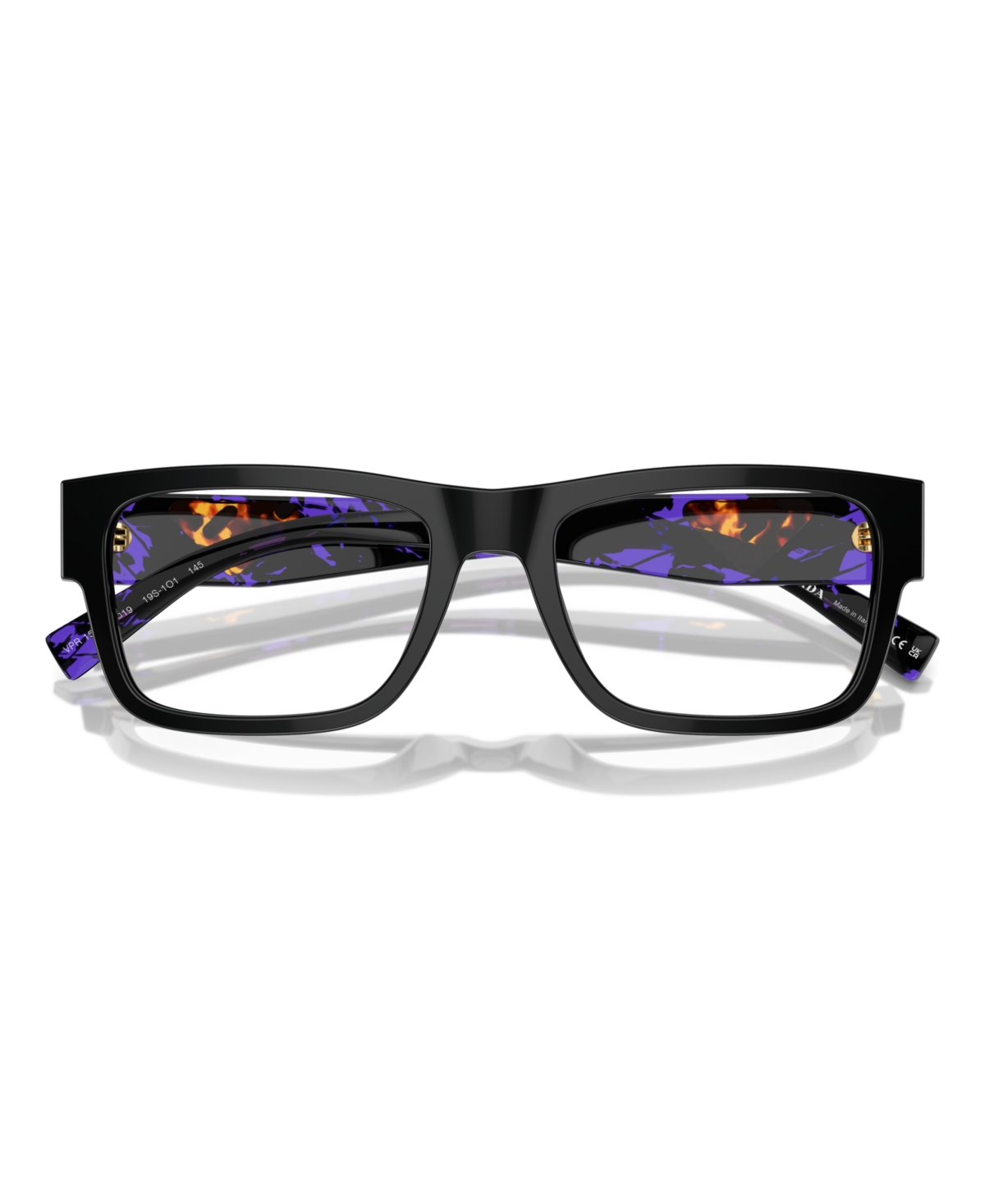 Prada Men's Eyeglasses, Pr 15yv In Black