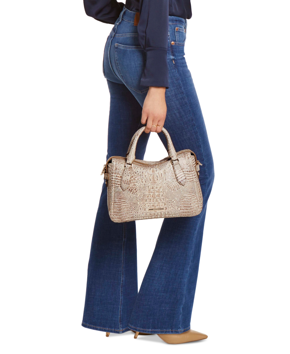 Brahmin Micaela Baize Leather Satchel