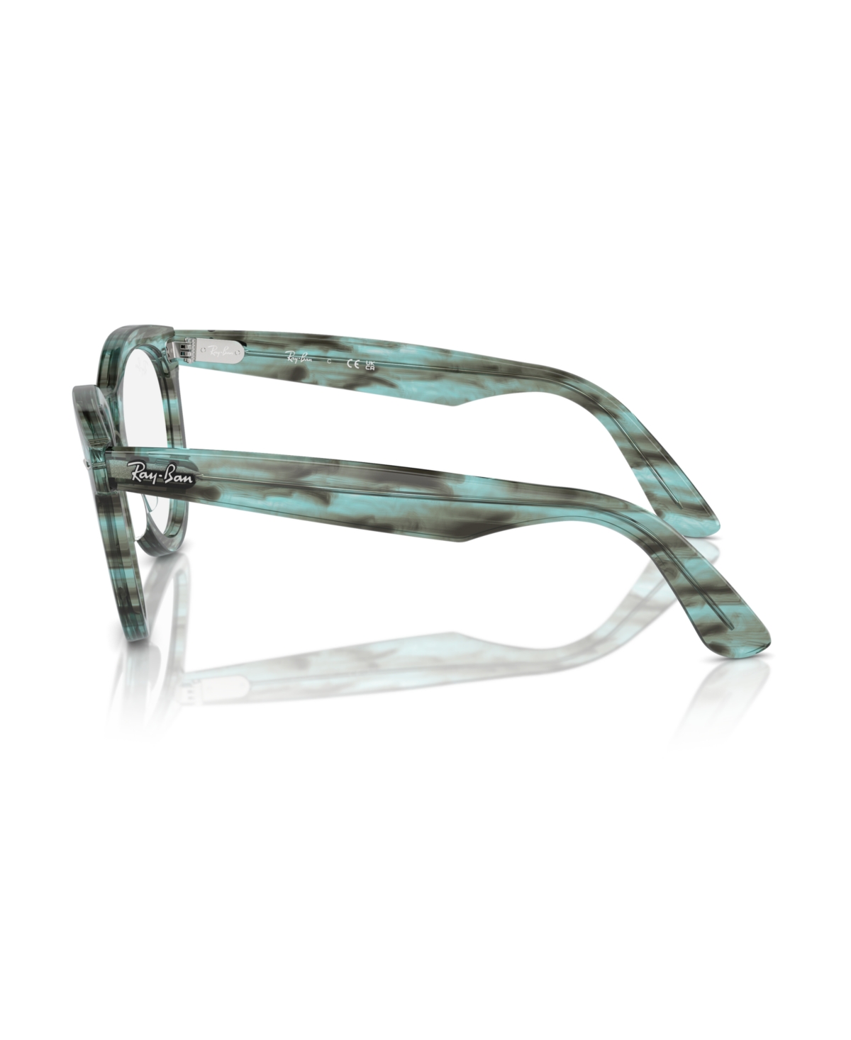 Ray Ban Unisex Eyeglasses, Rb2241v In Striped Transparent Green