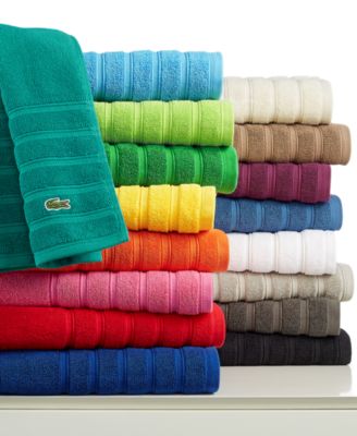Lacoste Home Croc Solid Hand Towel, 16" x 30"