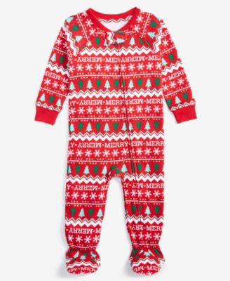 Infant Merry Mix It Cotton Matching Family Pajamas Onesie Created for Macy s