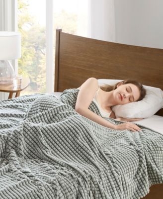 Madison Park Carved Plush Blanket, King