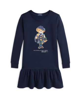 Polo Ralph Lauren Big Girls Polo Bear Fleece Dress Macy s