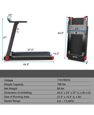 Folding Electric Compact Walking Treadmill with APP Control and Built-in Speaker Home Exercise Machine