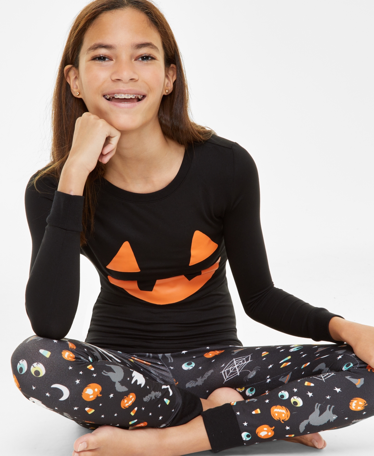 Holiday Lane Little & Big Kids Halloween Mix It Snug Fit Matching Family Pajamas Set, Created for Macy's