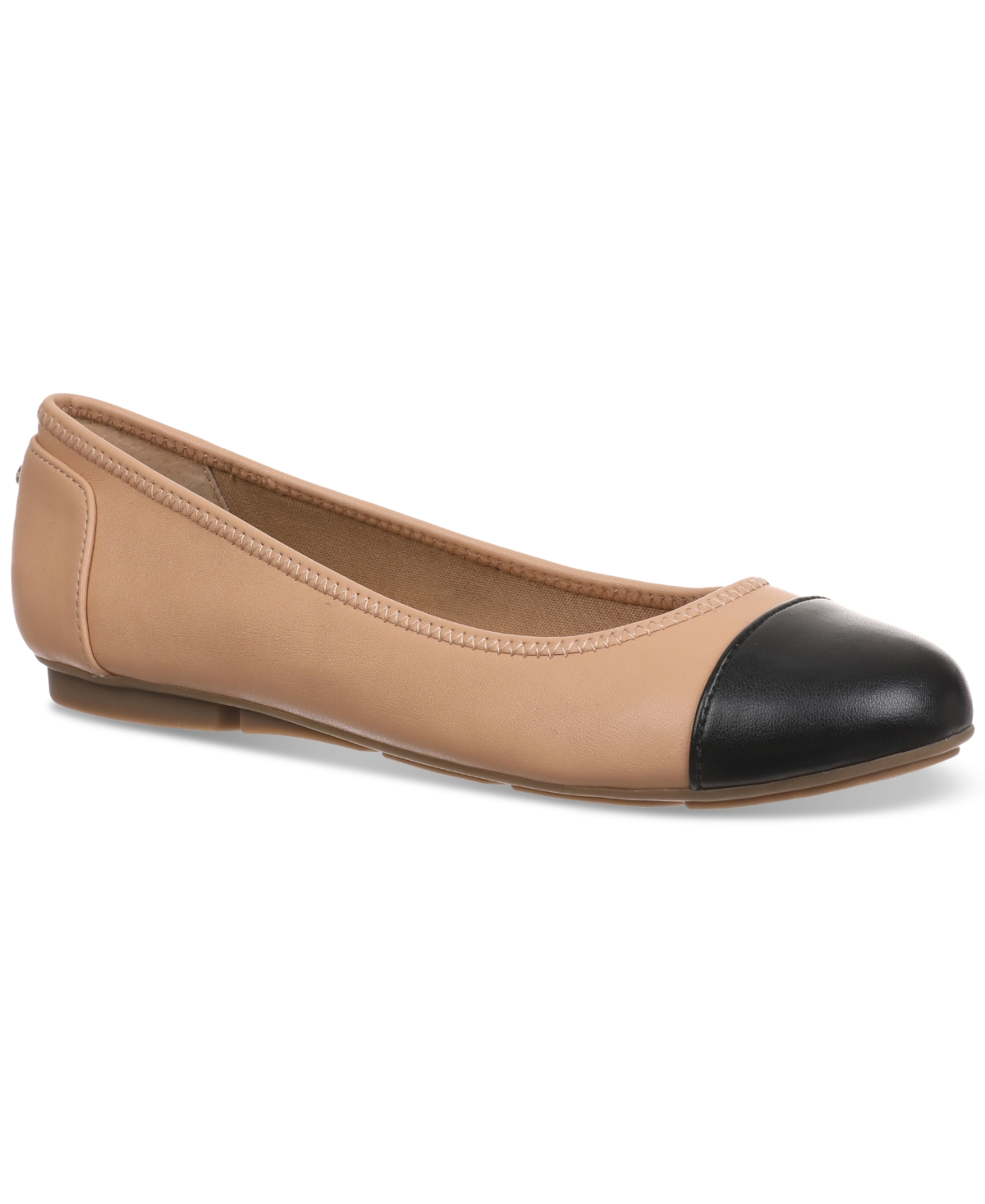 Giani Bernini Women's Taylee Memory Foam Cap Toe Ballet Flats, Created for Macy's -Black