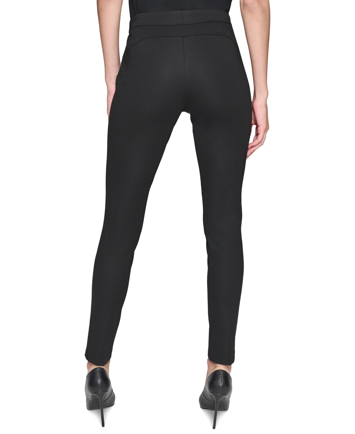 Karl Lagerfeld Paris Women's Zip-Pocket Ankle Ponte Pants