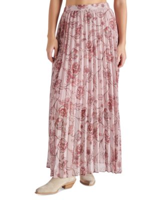 Steve Madden - Women's Coppola Floral Pleated Maxi Skirt