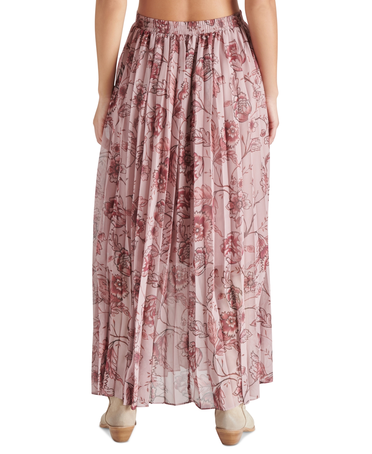 Steve Madden Women's Coppola Floral Pleated Maxi Skirt