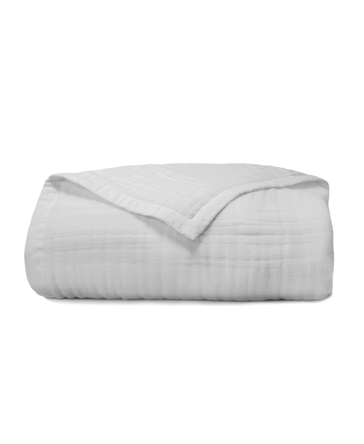 Melange Cotton Gauze Blanket, Full/queen In Grey