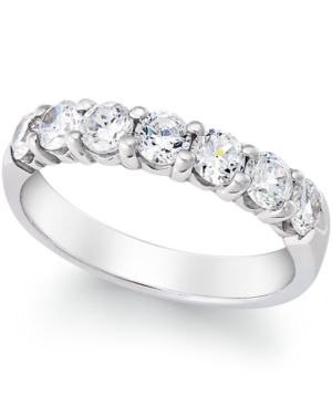 image of Seven-Stone Certified Diamond Band (1 ct. t.w.) in 14k White Gold