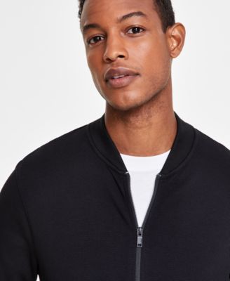 Men's Piqu&eacute; Knit Bomber Jacket, Created for Macy's
