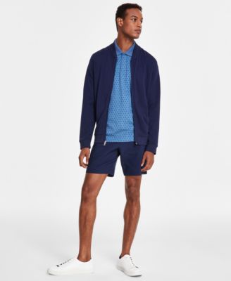 Men's Piqu&eacute; Knit Bomber Jacket, Created for Macy's