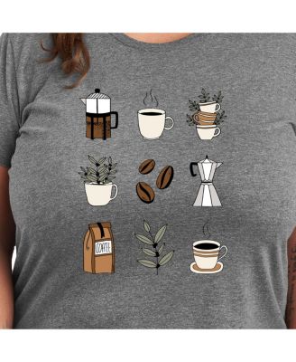 Coffee Grid Plus Size Graphic Tee