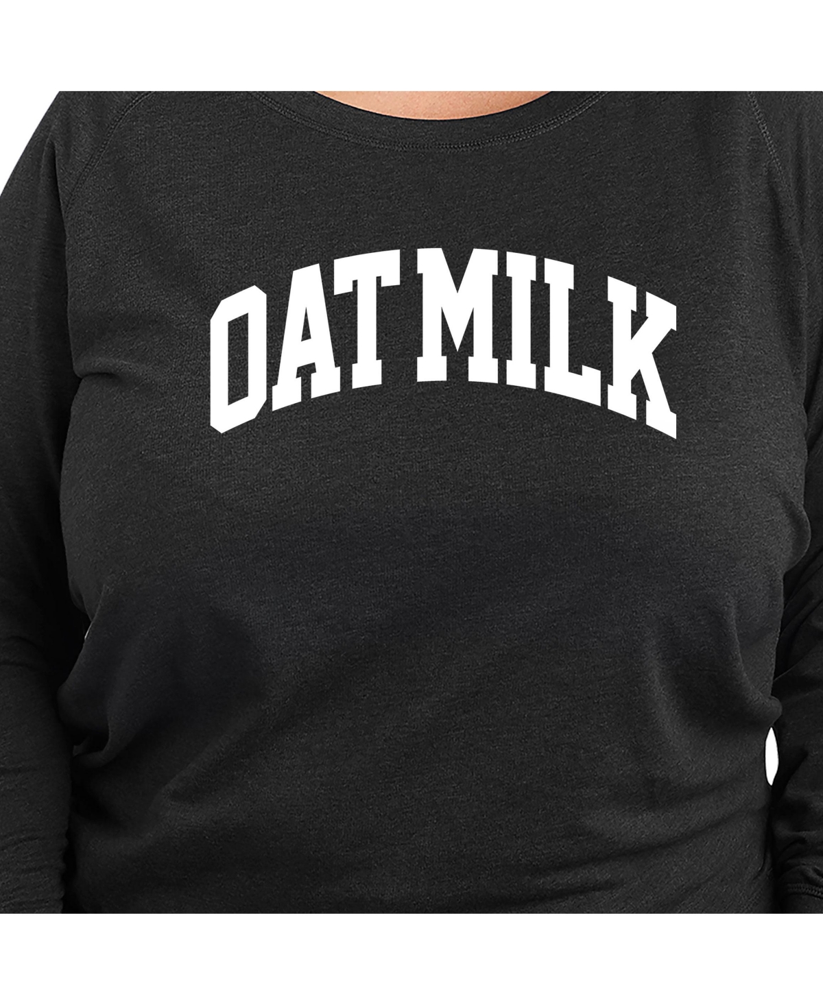 Hybrid Apparel Oat Milk Plus Size Graphic Pullover In Grey