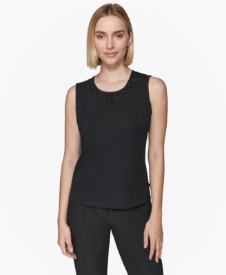 KARL LAGERFELD PARIS - Women's Studded Tank Top