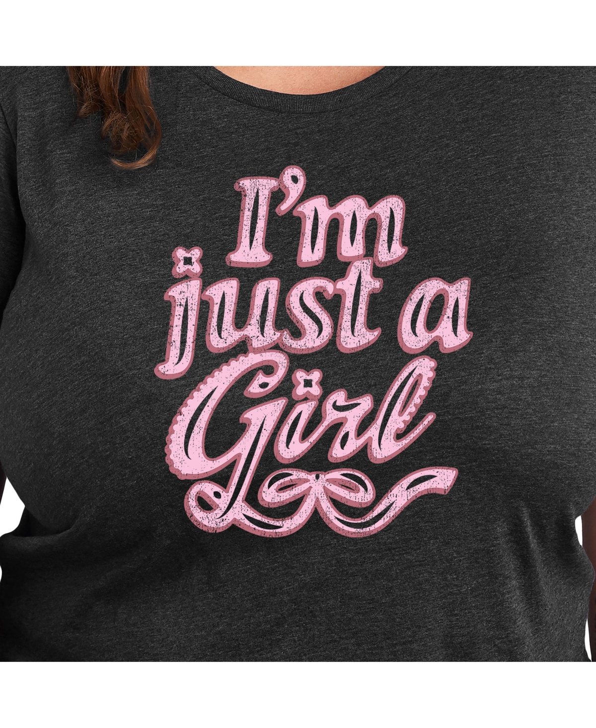 Hybrid Apparel Just a Girl Plus Graphic Tee