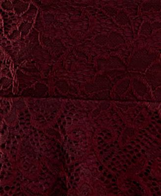 Juniors' Adjustable Lace Mini Dress