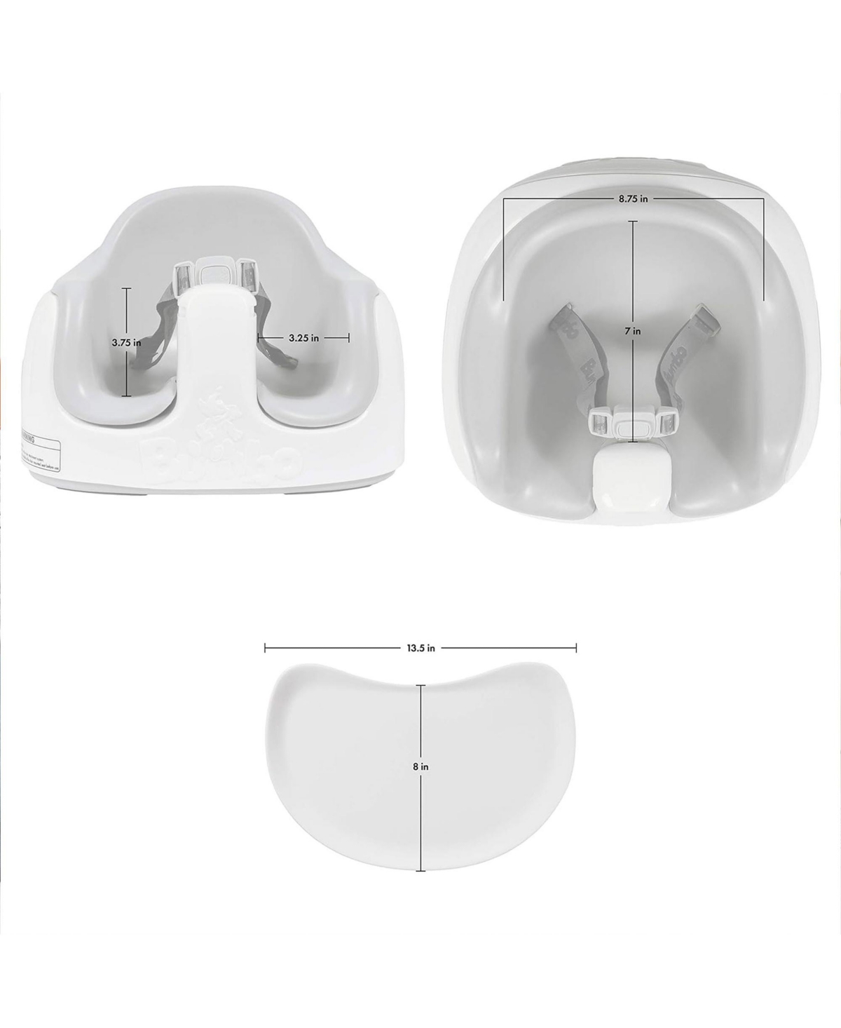 Bumbo Baby Toddler Adjustable 3-in-1 Booster Seat/High Chair & Tray,- Cradle pink