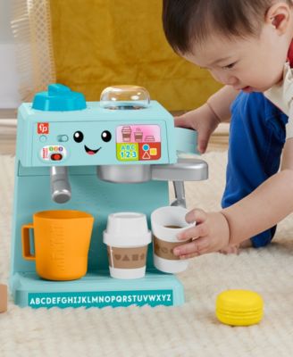 Fisher Price Fisher-Price Laugh Learn Learn Serve Coffee Café Toddler Electronic Toy, 10 Play Pieces