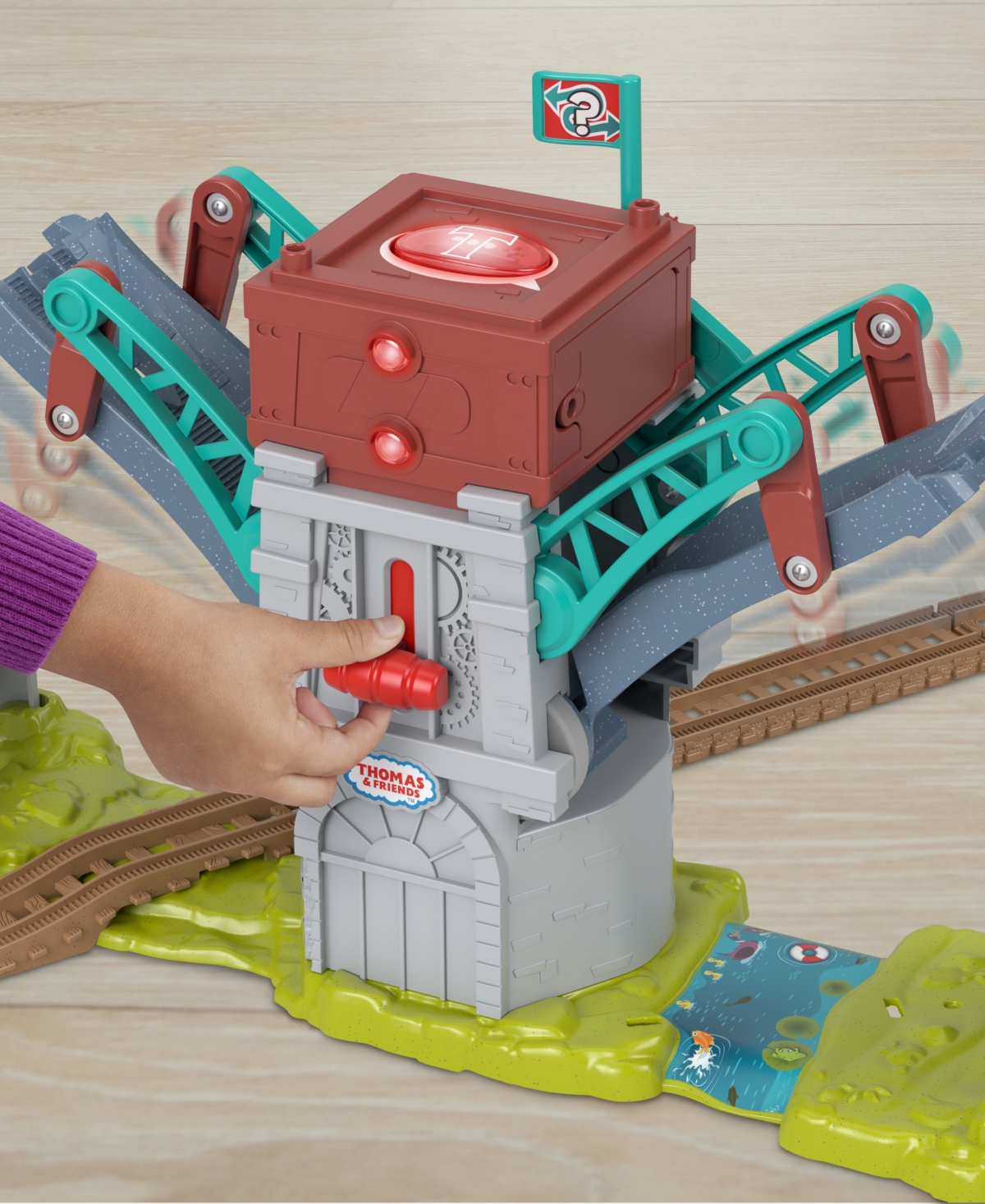 THOMAS & FRIENDS THOMAS FRIENDS TALKING BULSTRODE WHICH-WAY BRIDGE TOY TRAIN SET WITH SOUNDS PERCY ENGINE 